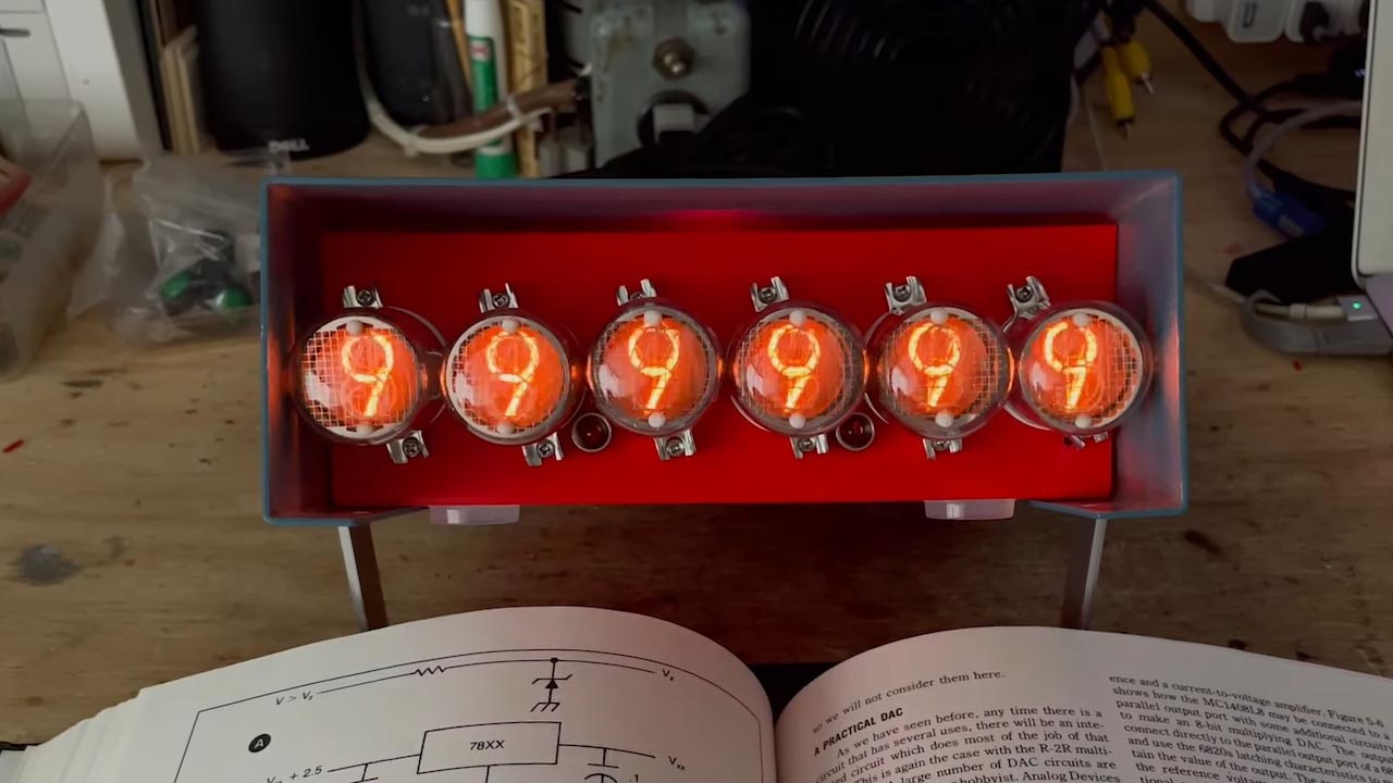 These Fake Nixie Tubes Have A Bootup Screen